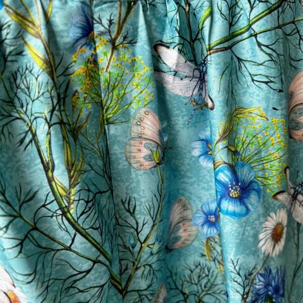 Tobulas žydras moteriškas sijonas